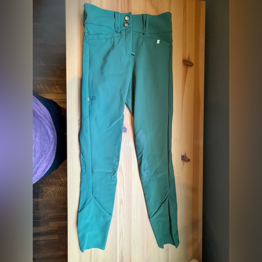 For Horses Italia Green Riding Pants